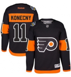 Flyers #11 Travis Konecny Black 2017 Stadium Series Stitched Youth NHL Jersey