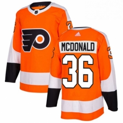 Youth Adidas Philadelphia Flyers 36 Colin McDonald Authentic Orange Home NHL Jersey 