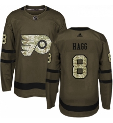 Youth Adidas Philadelphia Flyers 8 Robert Hagg Premier Green Salute to Service NHL Jersey 