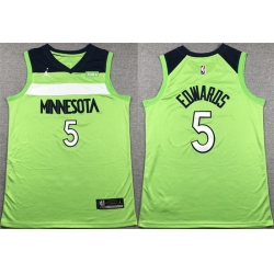 Men Minnesota Timberwolves 5 Anthony Edwards Green Stitched Jersey