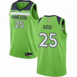 Mens Nike Minnesota Timberwolves 25 Derrick Rose Authentic Green NBA Jersey Statement Edition 