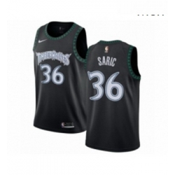 Mens Nike Minnesota Timberwolves 36 Dario Saric Swingman Black Hardwood Classics Jersey 