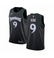 Mens Nike Minnesota Timberwolves 9 Luol Deng Swingman Black Hardwood Classics Jersey 