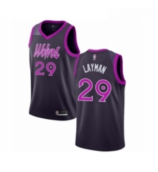 Youth Minnesota Timberwolves 29 Jake Layman Swingman Purple Basketball Jersey City Edition 