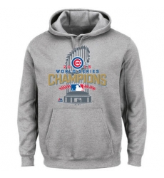 Men Chicago Cubs Heathered Gray Big  26 Tall 2016 World Series Champions Locker Room Men Pullover Hoodie