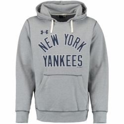 Men MLB New York Yankees Under Armour Legacy Fleece Hoodie Gray