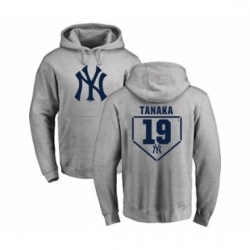 Men MLB Nike New York Yankees 19 Masahiro Tanaka Gray RBI Pullover Hoodie