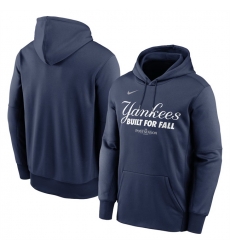 Men New York Yankees Navy 2025 Postseason Collection Therma Fleece Hoodie