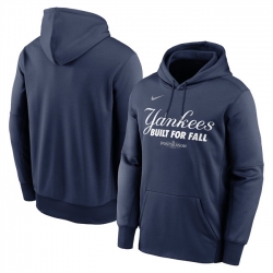 Men New York Yankees Navy 2025 Postseason Collection Therma Fleece Hoodie