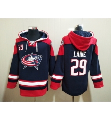 Men Columbus Blue Jackets #29 Patrik Laine Stitched Hoody