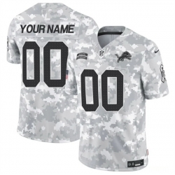 Men Detroit Lions Active Player Custom 2024 F U S E Arctic Camo Salute To Service Limited Stitched Football Jersey