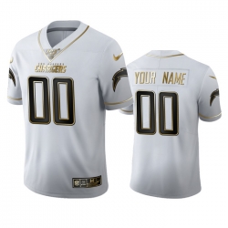 Men Women Youth Toddler Los Angeles Chargers Custom Men Nike White Golden Edition Vapor Limited NFL 100 Jersey