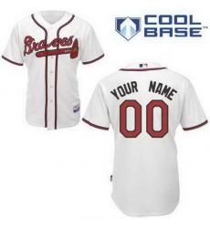 Men Women Youth All Size Atlanta Braves Cool Base Custom Jerseys White