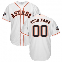 Men Women Youth Toddler All Size Houston Astros Majestic 2019 World Series Bound Official Cool Base Custom White Jersey
