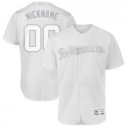 Men Women Youth Toddler All Size Milwaukee Brewers Majestic 2019 Players Weekend Flex Base Authentic Roster Custom White Jersey