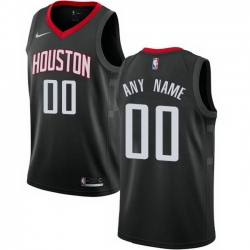 Men Women Youth Toddler All Size Nike Houston Rockets Customized Swingman Black Alternate NBA Statement Edition Jersey