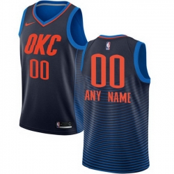 Men Women Youth Toddler All Size Nike Oklahoma City Thunder Navy Authentic Stitched NBA Custom Jersey