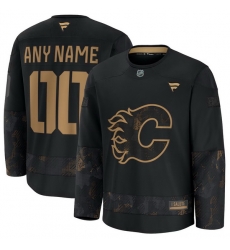 Men Women Youth Calgary Flames Fanatics Black 2024 Military Appreciation Custom Practice Jersey