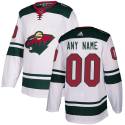 Men Women Youth Toddler Youth White Jersey - Customized Adidas Minnesota Wild Away