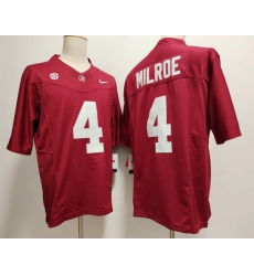 Alabama Crimson Tide Jalen Milroe #4 Red F U S E Stitched Jersey