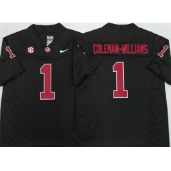 Men Alabama Crimson Tide  1 Ryan Alexander Coleman Williams Jr Black 2026 F U S E 2026 Stitched Football Jersey
