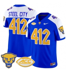 NCAA Steel City #412 Black White Jersey ACC Patch NCAA Steel City #412 Black White Jersey ACC Patch