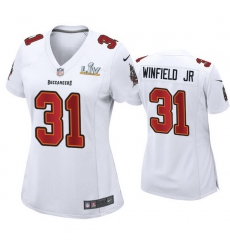 Women Antoine Winfield Jr. Buccaneers White Super Bowl Lv Game Fashion Jersey