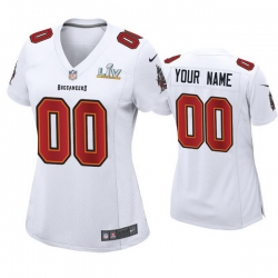 Women Custom Buccaneers White Super Bowl Lv Game Fashion Jersey