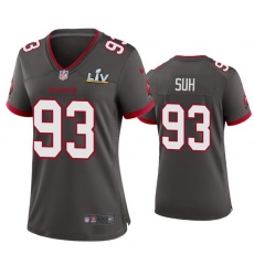 Women Ndamukong Suh Buccaneers Pewter Super Bowl Lv Game Jersey