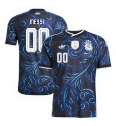 Youth 00 Custom Argentina National Team adidas 2026 Away Replica Jersey Black 1