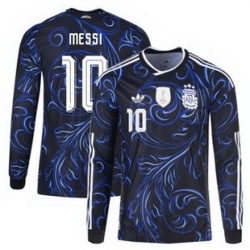 Men 10Lionel Messi Argentina National Team adidas 2026 Away Replica Jersey Black 1