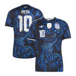 Men 10Lionel Messi Argentina National Team adidas 2026 Away Replica Jersey Black 2