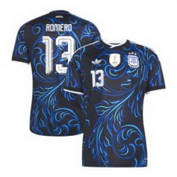 Men 13Cristian Romero Argentina National Team adidas 2026 Away Replica Jersey Black 2
