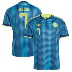 Youth Colombia Luis Diaz 2026 Away Replica Turquoise Jersey 1