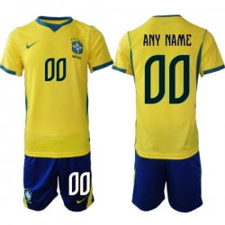 Men Brazil 2026 FIFA World Cup Yellow Home Soccer Jersey CUSTOM