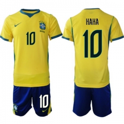 Men Brazil 2026 FIFA World Cup Yellow Home Soccer Jersey KAKA #10