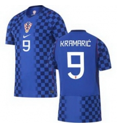 Men 9 Croatia Andrej Kramaric Away Replica World Cup 2 Men 9 Croatia Andrej Kramaric Away Replica World Cup 2