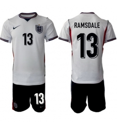 England FIFA World Cup 2026 White Soccer Jersey Aaron Ramsdale #13 England FIFA World Cup 2026 White Soccer Jersey Aaron Ramsdale #13