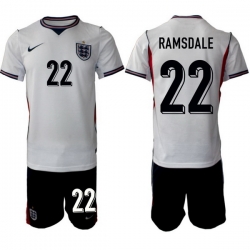 England FIFA World Cup 2026 White Soccer Jersey Aaron Ramsdale #22