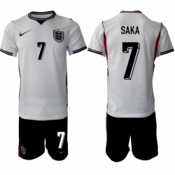 England FIFA World Cup 2026 White Soccer Jersey Bukayo Saka Bukayo Saka #7
