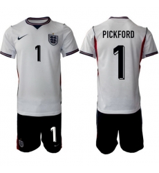 England FIFA World Cup 2026 White Soccer Jersey Jordan Pickford #1 England FIFA World Cup 2026 White Soccer Jersey Jordan Pickford #1