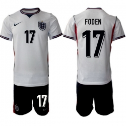 England FIFA World Cup 2026 White Soccer Jersey Phil Foden #17
