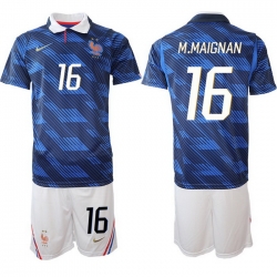 Men France 2026 FIFA World Cup Blue Soccer Jersey #16 Mike Maignan
