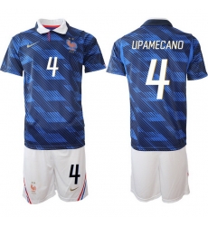 Men France 2026 FIFA World Cup Blue Soccer Jersey #4 Dayot Upamecano Men France 2026 FIFA World Cup Blue Soccer Jersey #4 Dayot Upamecano
