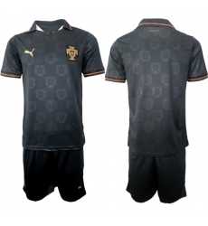 Portugal 2026 FIFA World Cup Soccer Jersey Black BLANK Portugal 2026 FIFA World Cup Soccer Jersey Black BLANK
