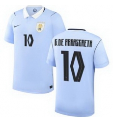 Men 10 Uruguay Giorgian de Arrascaeta Away Replica Jersey World   1