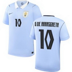 Men 10 Uruguay Giorgian de Arrascaeta Away Replica Jersey World   1