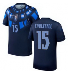 Men 15 Uruguay Federico Valverde Away Replica Jersey World 2 Men 15 Uruguay Federico Valverde Away Replica Jersey World 2