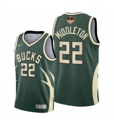 bucks khris middleton green 2021 nba playoffs jersey