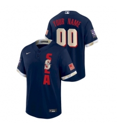 Men's Seattle Mariners Custom #00 Navy 2021 MLB All-Star Game Jersey